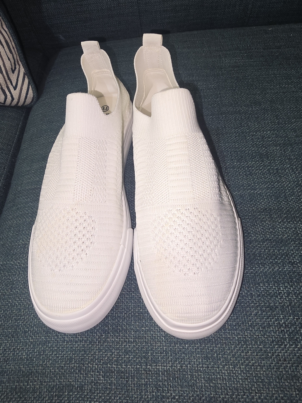 Men's Slip-On Knit Sneakers - White